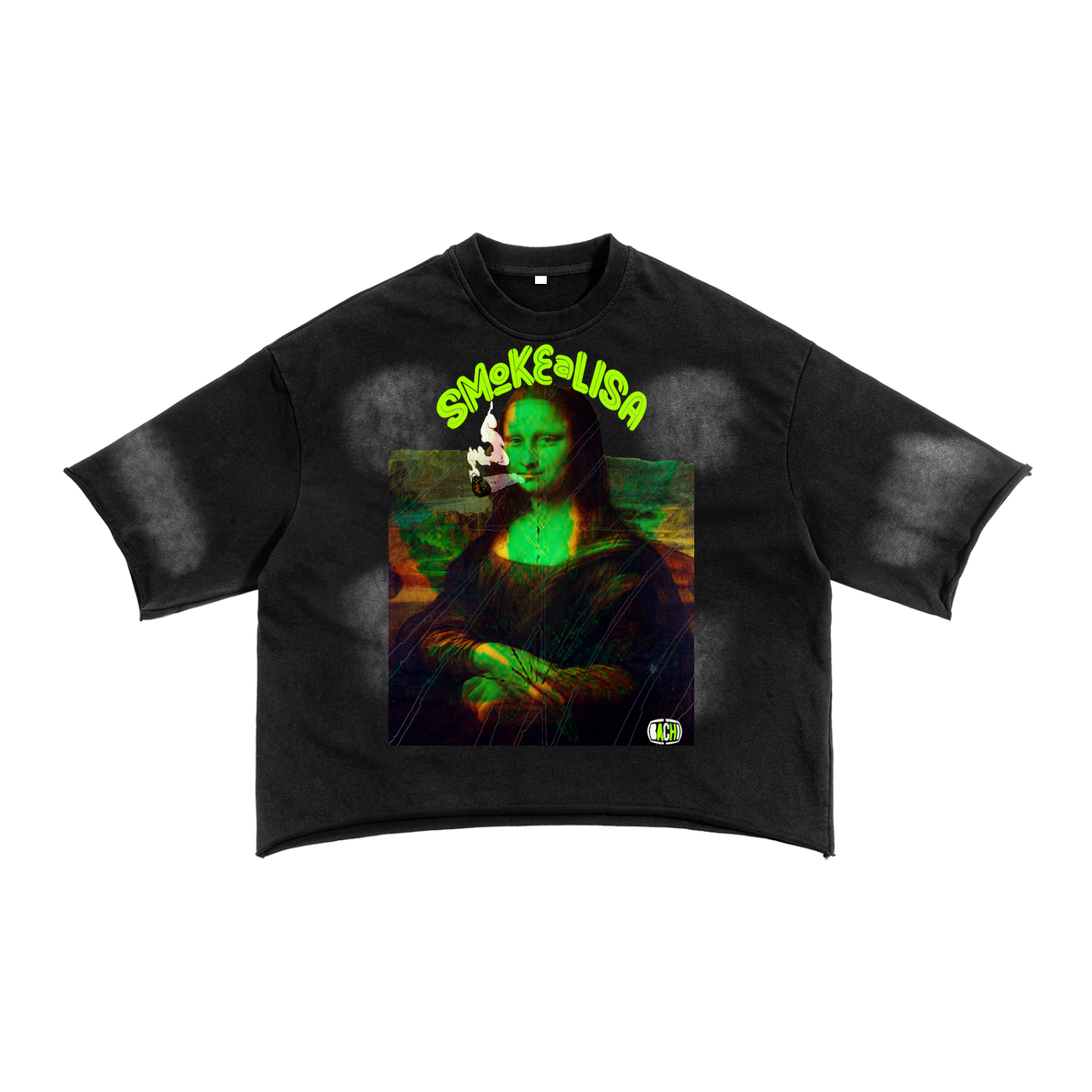 Unisex Raw Edge T-Shirt Smoke A Lisa