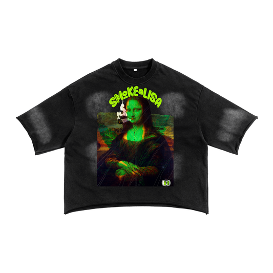 Unisex Raw Edge T-Shirt Smoke A Lisa