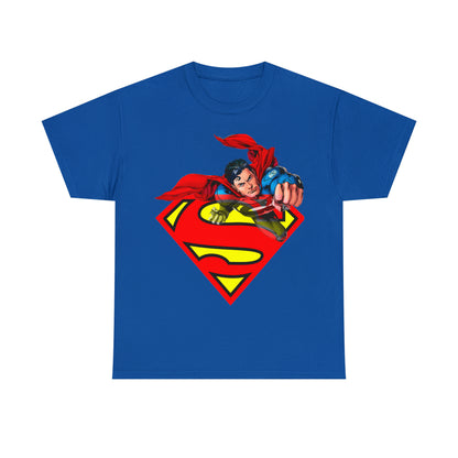 Vintage Comic Hero Graphic Tee - Cape Streetwear Print (Bachi)