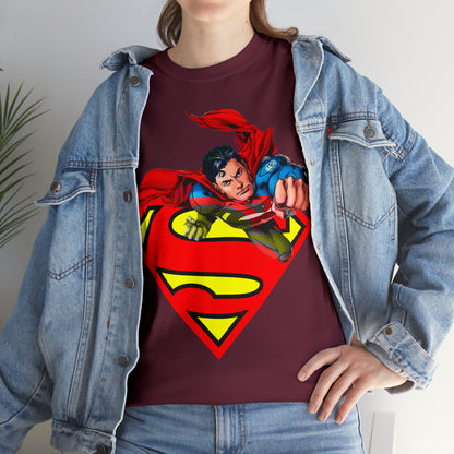 Vintage Comic Hero Graphic Tee - Cape Streetwear Print (Bachi)