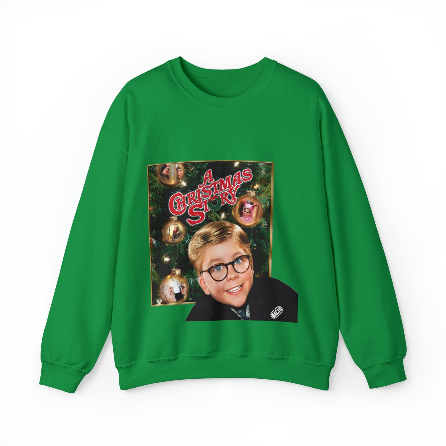 Vintage Holiday Graphic Sweatshirt - 80s Family Cinema Print (Bachi)