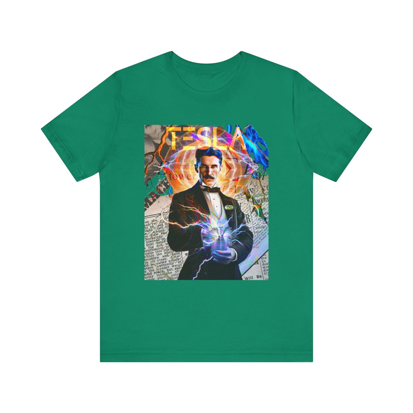 Vintage Science Icon Graphic Tee - Inventor Portrait Streetwear Print (Bachi)