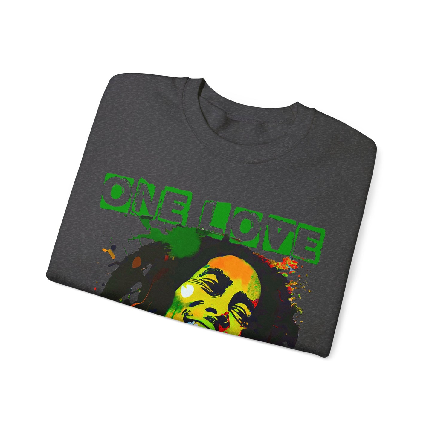 Heavyweight Graphic Sweatshirt - Reggae Legend Portrait Streetwear (Bachi)
