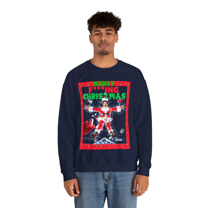 Vintage Holiday Graphic Sweatshirt - 80s Comedy Cinema Print (Bachi)