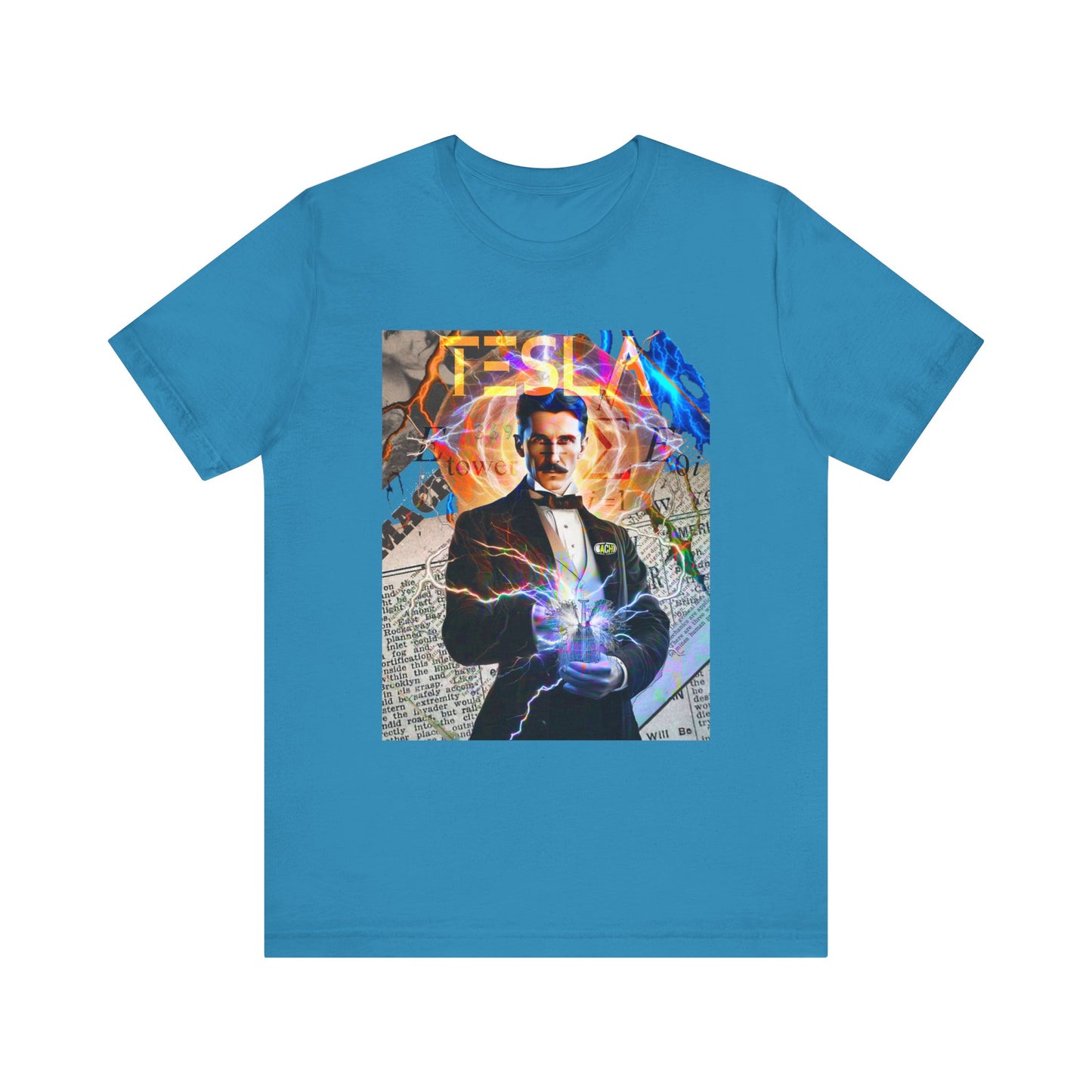 Vintage Science Icon Graphic Tee - Inventor Portrait Streetwear Print (Bachi)