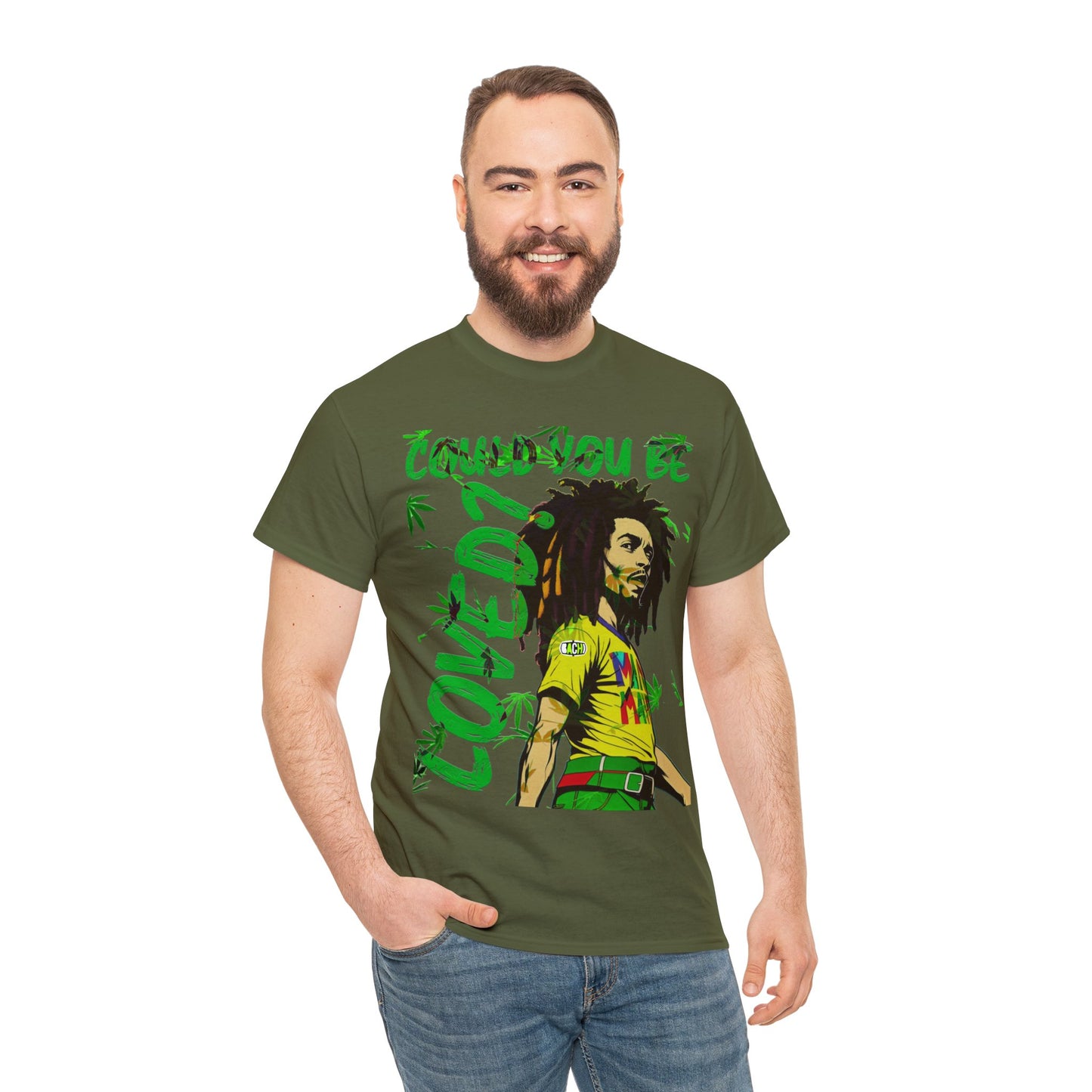 Oversized Graphic Tee - Reggae Legend Portrait Streetwear Print (Bachi)