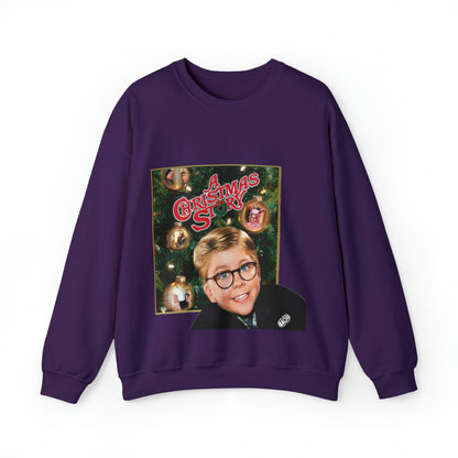 Vintage Holiday Graphic Sweatshirt - 80s Family Cinema Print (Bachi)