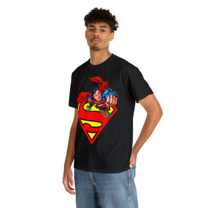 Vintage Comic Hero Graphic Tee - Cape Streetwear Print (Bachi)