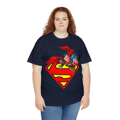 Vintage Comic Hero Graphic Tee - Cape Streetwear Print (Bachi)