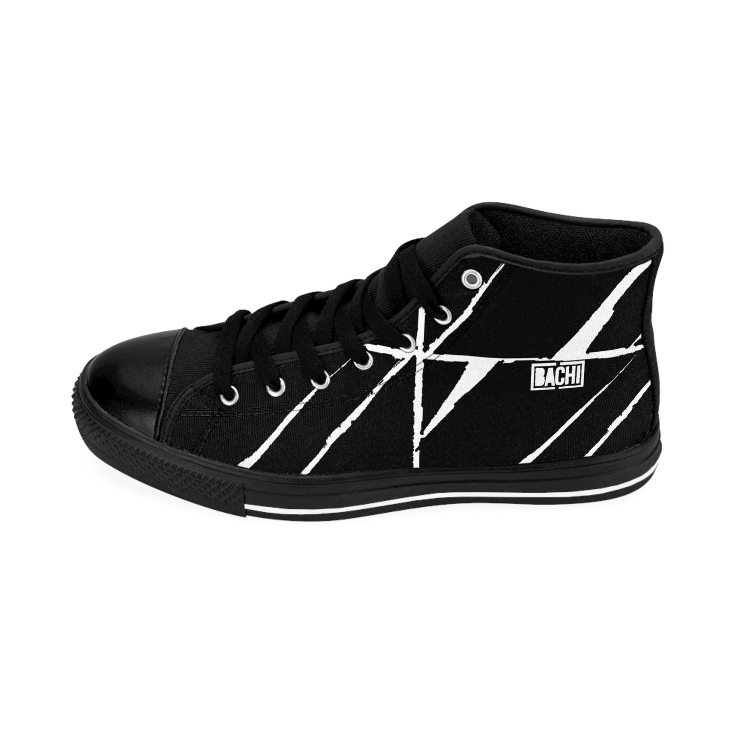 Men's High-Top Sneakers Black Square