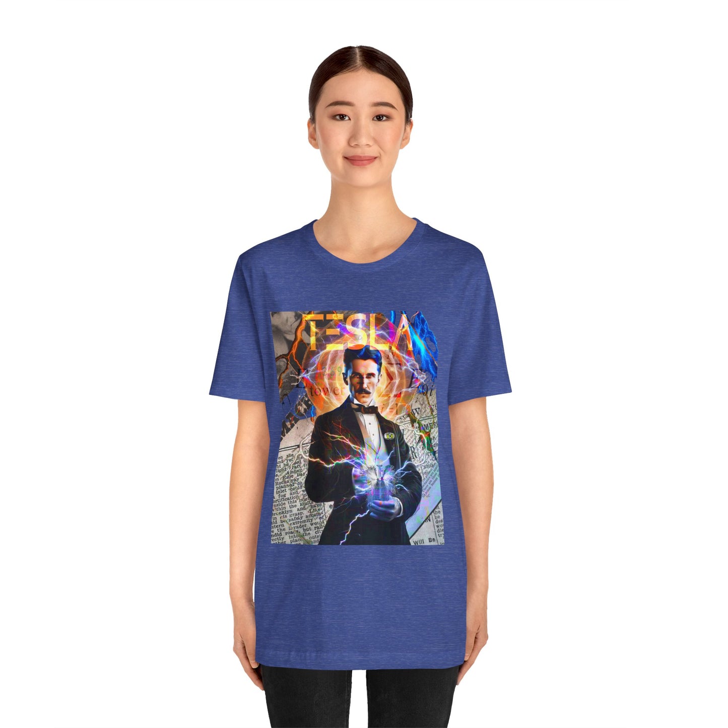 Vintage Science Icon Graphic Tee - Inventor Portrait Streetwear Print (Bachi)