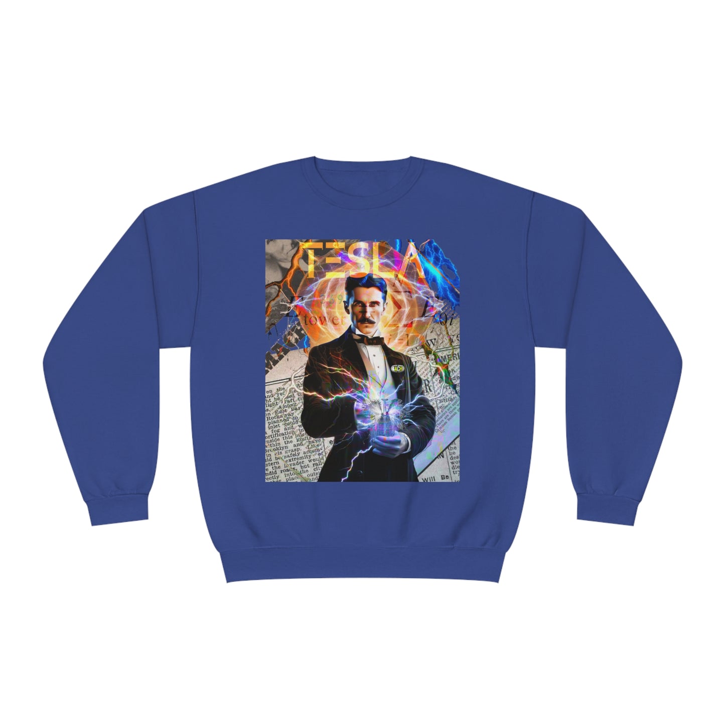 Vintage Science Icon Graphic Sweatshirt - Inventor Portrait Streetwear (Bachi)
