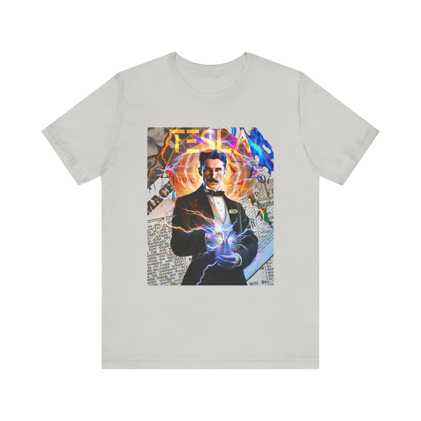 Vintage Science Icon Graphic Tee - Inventor Portrait Streetwear Print (Bachi)