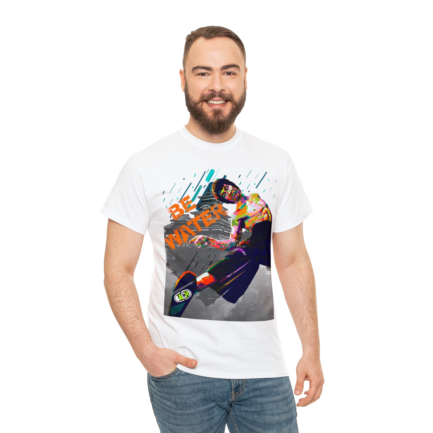 Vintage Martial Arts Graphic Tee - Kung Fu Legend Quote Print (Bachi)