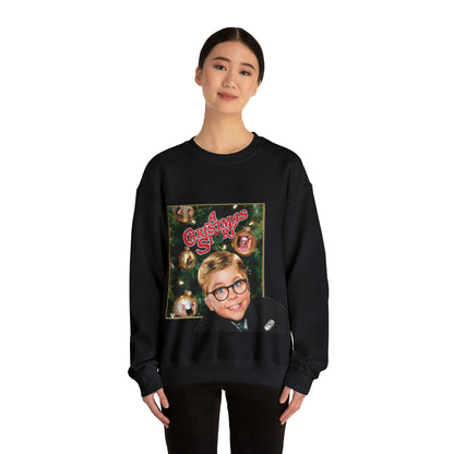 Vintage Holiday Graphic Sweatshirt - 80s Family Cinema Print (Bachi)