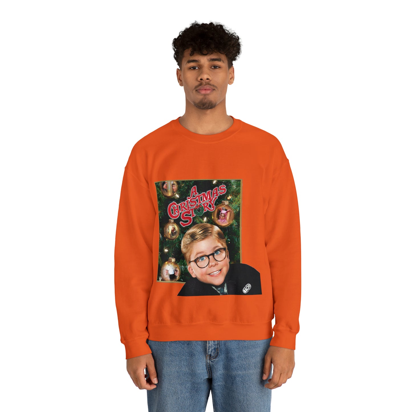 Vintage Holiday Graphic Sweatshirt - 80s Family Cinema Print (Bachi)