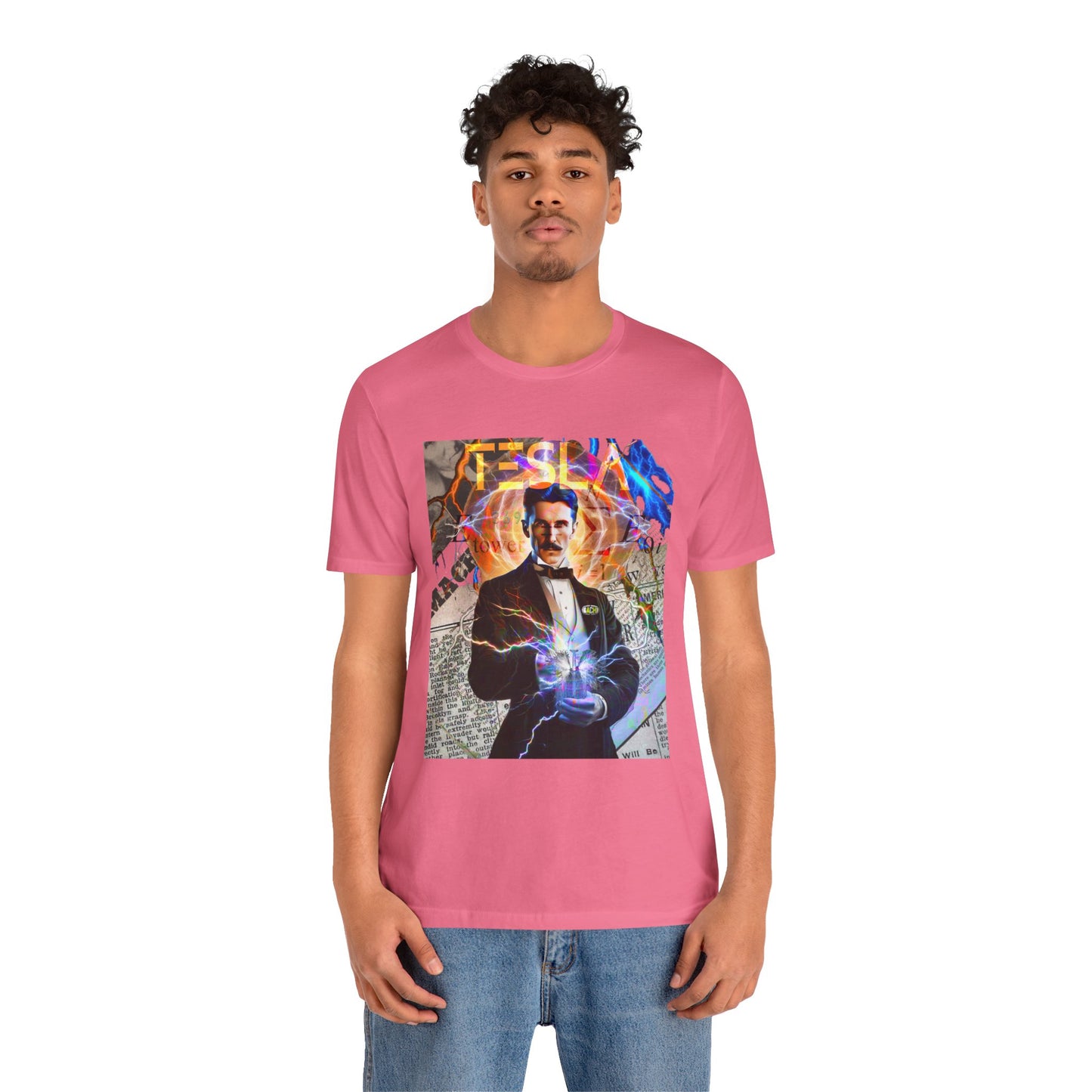 Vintage Science Icon Graphic Tee - Inventor Portrait Streetwear Print (Bachi)