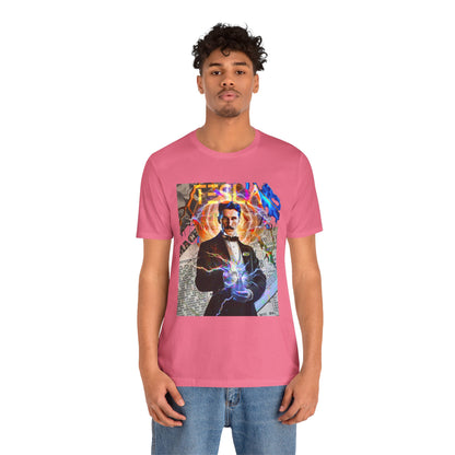 Vintage Science Icon Graphic Tee - Inventor Portrait Streetwear Print (Bachi)