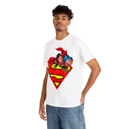 Vintage Comic Hero Graphic Tee - Cape Streetwear Print (Bachi)