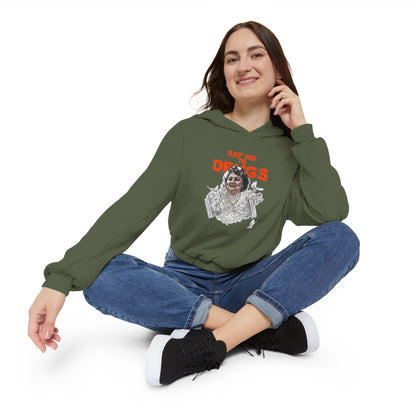 Cinched Hem Graphic Hoodie - Latin Icon Streetwear Print (Bachi)