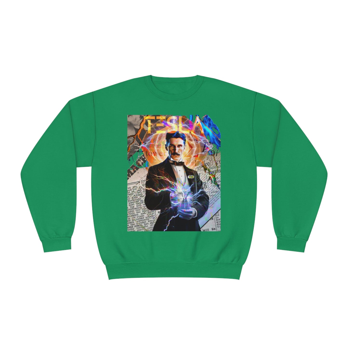 Vintage Science Icon Graphic Sweatshirt - Inventor Portrait Streetwear (Bachi)