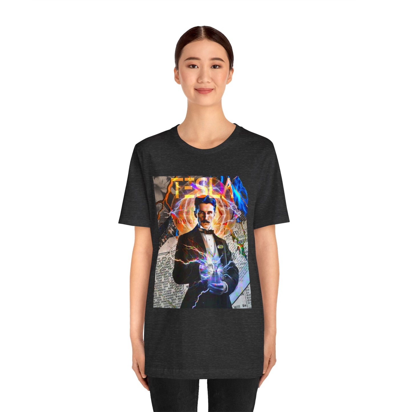 Vintage Science Icon Graphic Tee - Inventor Portrait Streetwear Print (Bachi)