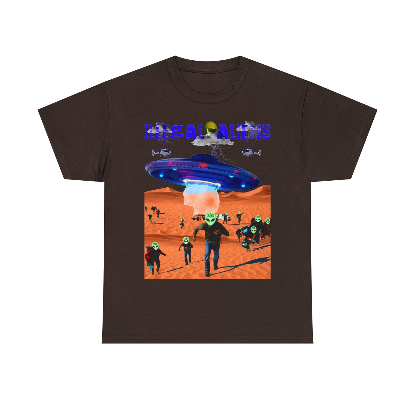 Vintage Sci-Fi Graphic Tee - Alien Invasion Streetwear Print (Bachi)
