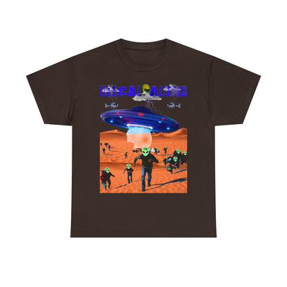 Vintage Sci-Fi Graphic Tee - Alien Invasion Streetwear Print (Bachi)