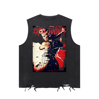 Vintage Sports Graphic Tank Top - 90s Cinema Quote Streetwear Print (Bachi)