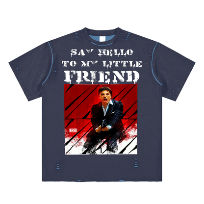 Oversized Graphic Tee - Cult Cinema Quote Streetwear Print (Bachi)