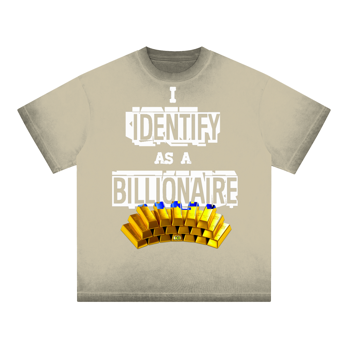 Unisex T-Shirt-I Identify As Reverse Dyed Loose Cotton