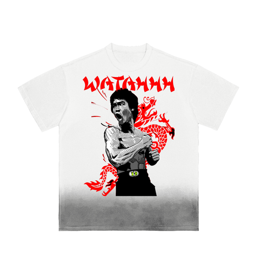Oversized Hooded Boxy Tee - Martial Arts Legend Quote Streetwear (Bachi)