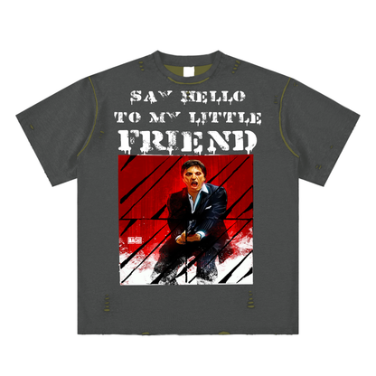 Oversized Graphic Tee - Cult Cinema Quote Streetwear Print (Bachi)