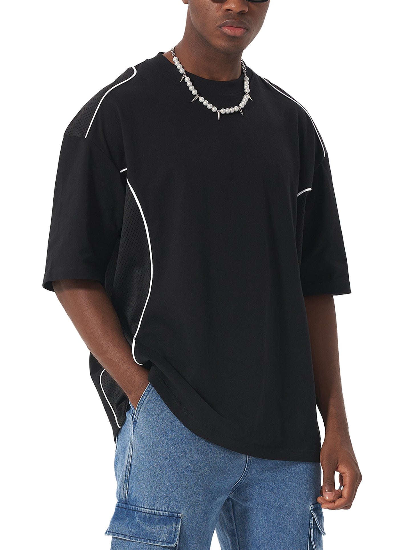 Unisex Piped Panel T-Shirt Bachi