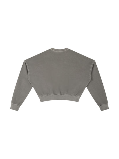 Cropped Graphic Sweatshirt - Latin Icon Birds Streetwear Print (Bachi)