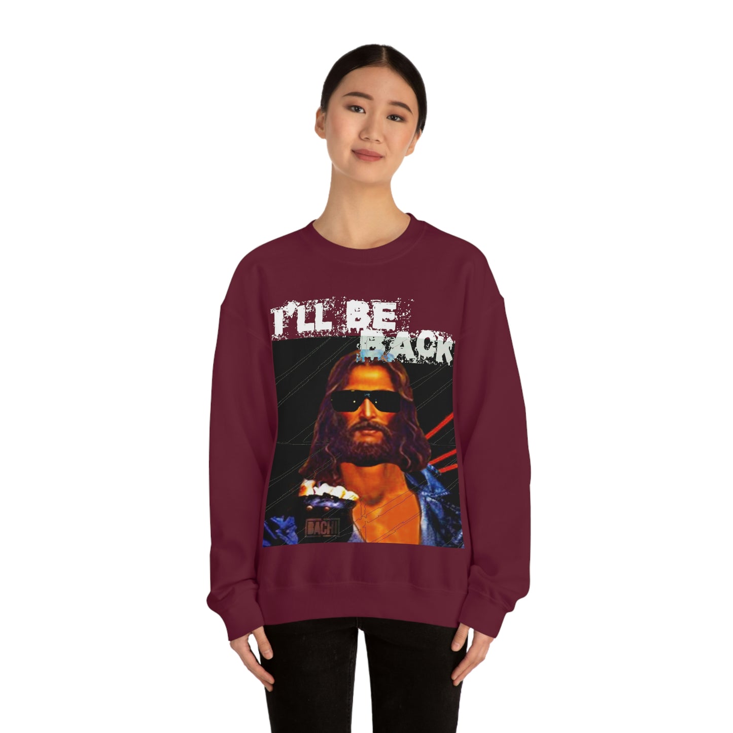 Oversized Graphic Sweatshirt - 80s Sci-Fi Cinema Parody Streetwear (Bachi)
