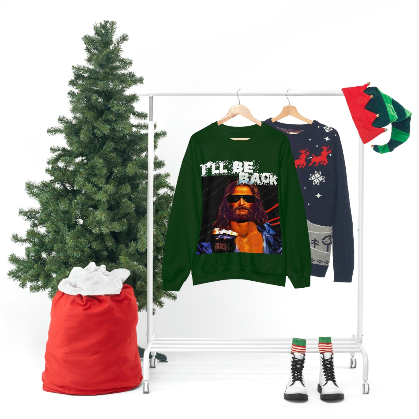 Oversized Graphic Sweatshirt - 80s Sci-Fi Cinema Parody Streetwear (Bachi)