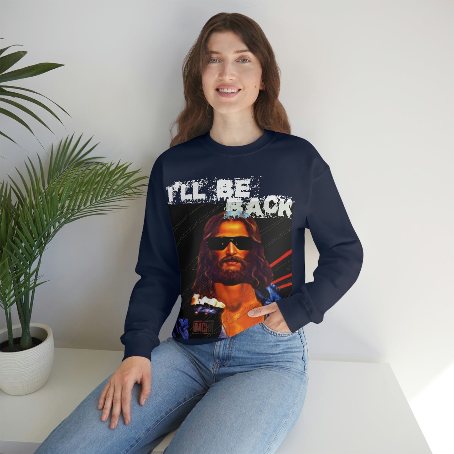 Oversized Graphic Sweatshirt - 80s Sci-Fi Cinema Parody Streetwear (Bachi)