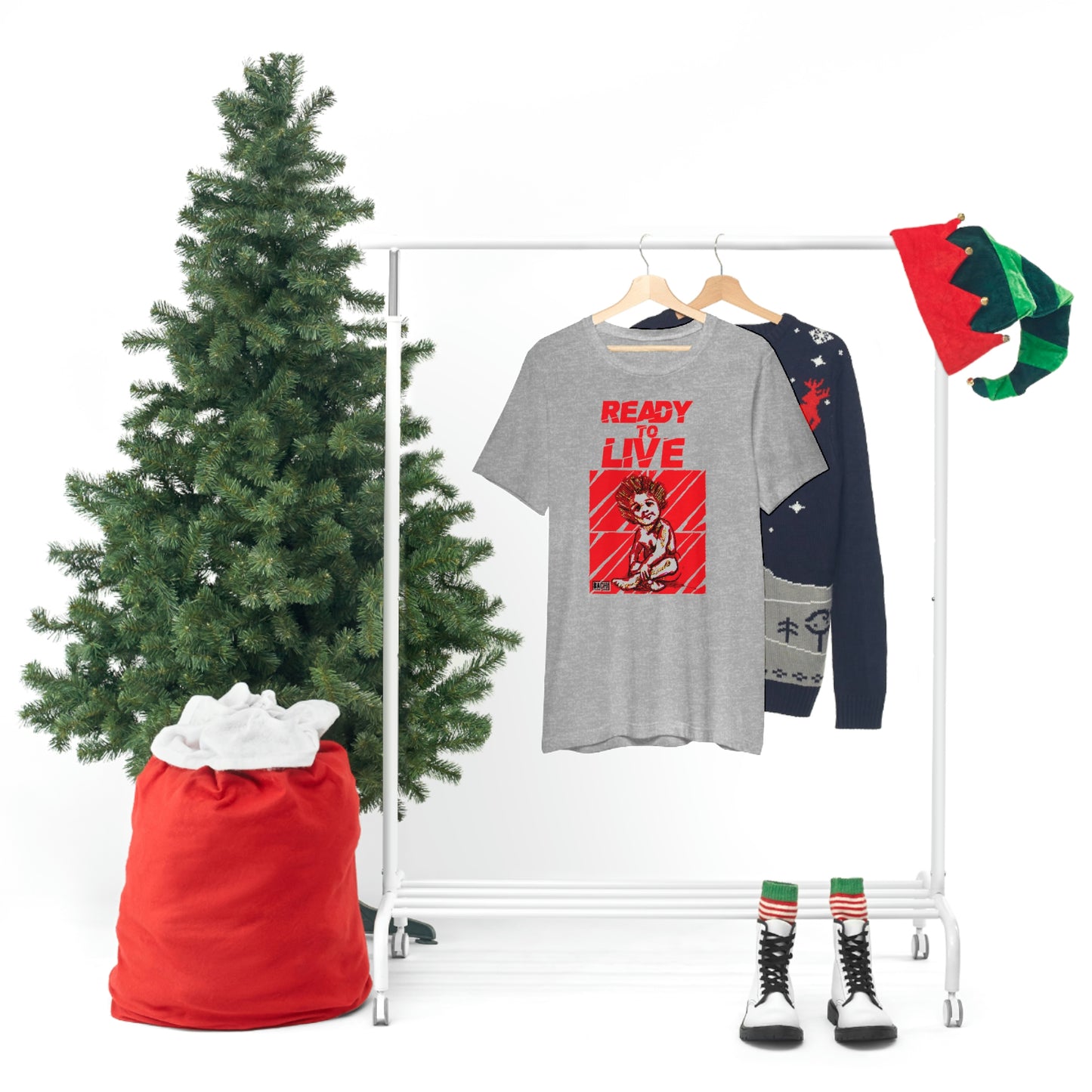 Unisex T-shirt Ready To Live In Red