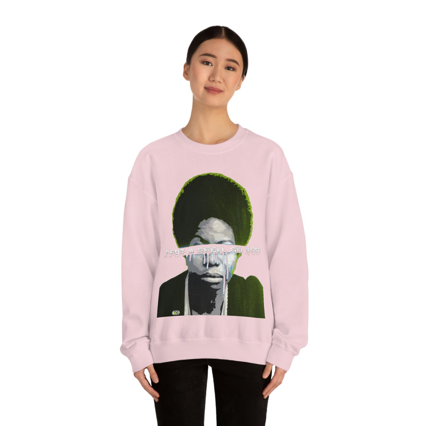 Vintage Soul Music Graphic Sweatshirt - Female Jazz Portrait Print (Bachi)