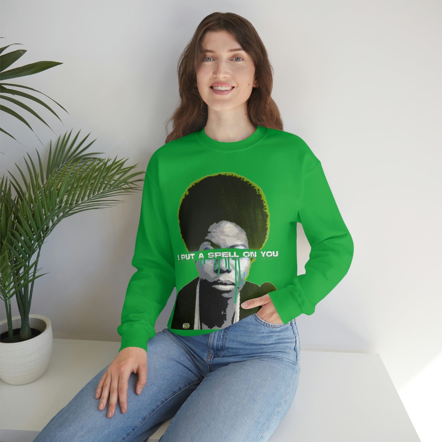Vintage Soul Music Graphic Sweatshirt - Female Jazz Portrait Print (Bachi)