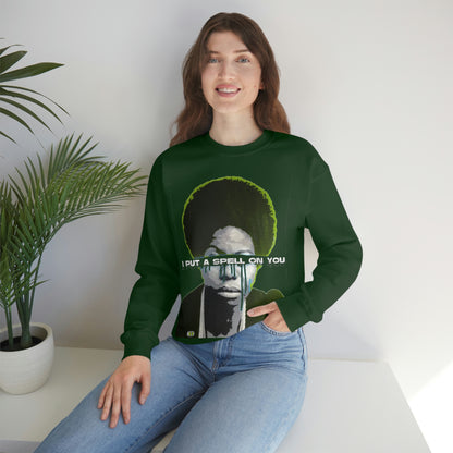 Vintage Soul Music Graphic Sweatshirt - Female Jazz Portrait Print (Bachi)