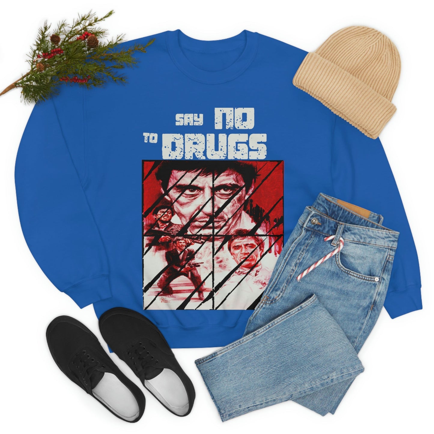 Unisex Sweater Scarface faces Printify