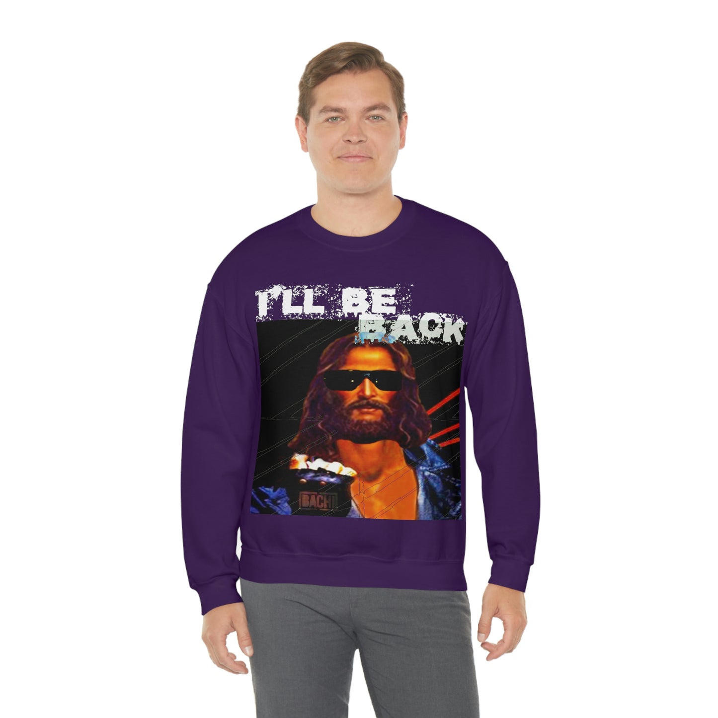 Oversized Graphic Sweatshirt - 80s Sci-Fi Cinema Parody Streetwear (Bachi)