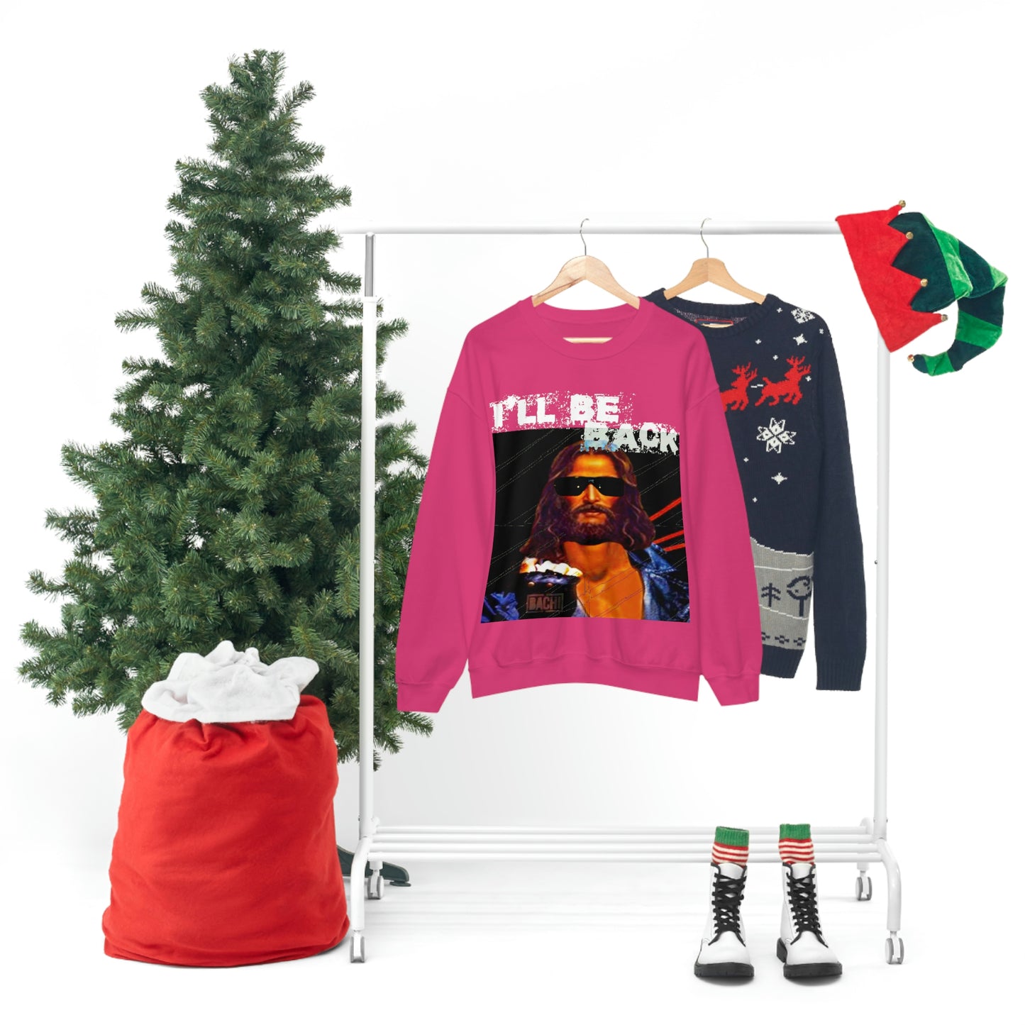 Oversized Graphic Sweatshirt - 80s Sci-Fi Cinema Parody Streetwear (Bachi)