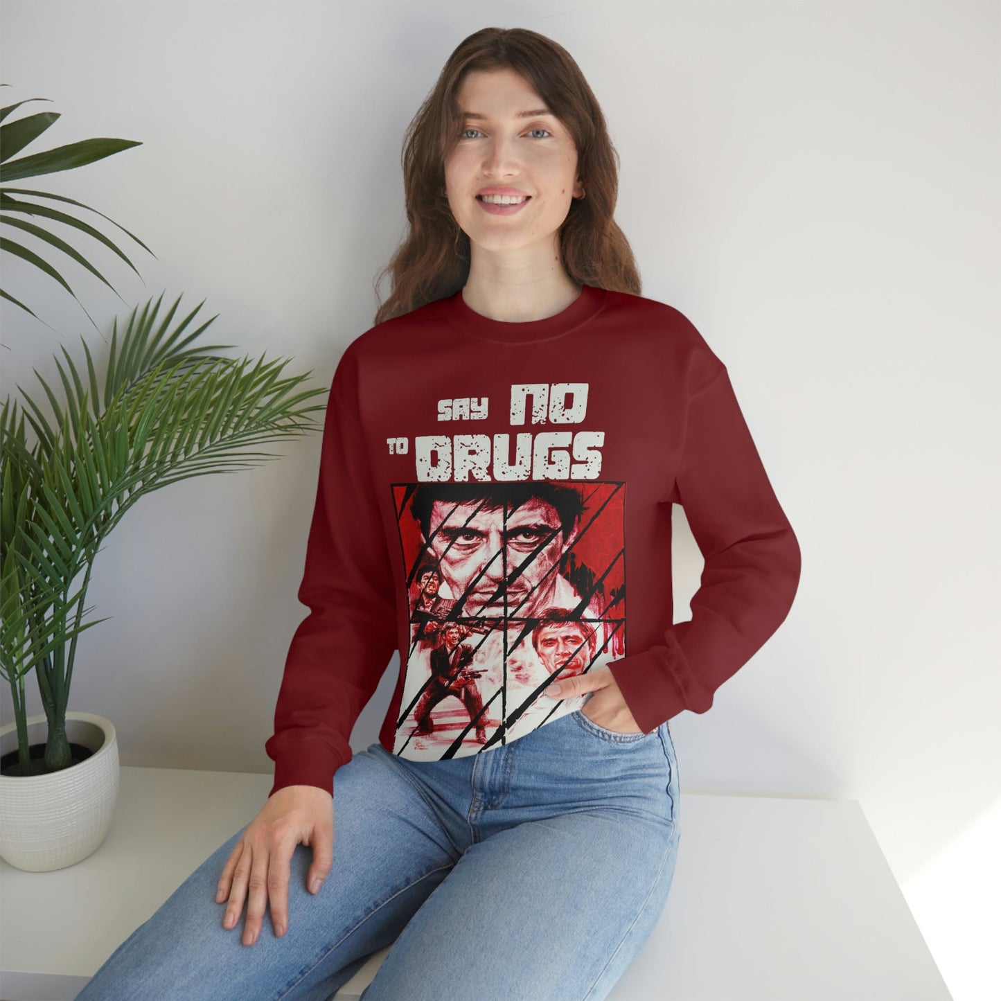 Unisex Sweater Scarface faces Printify