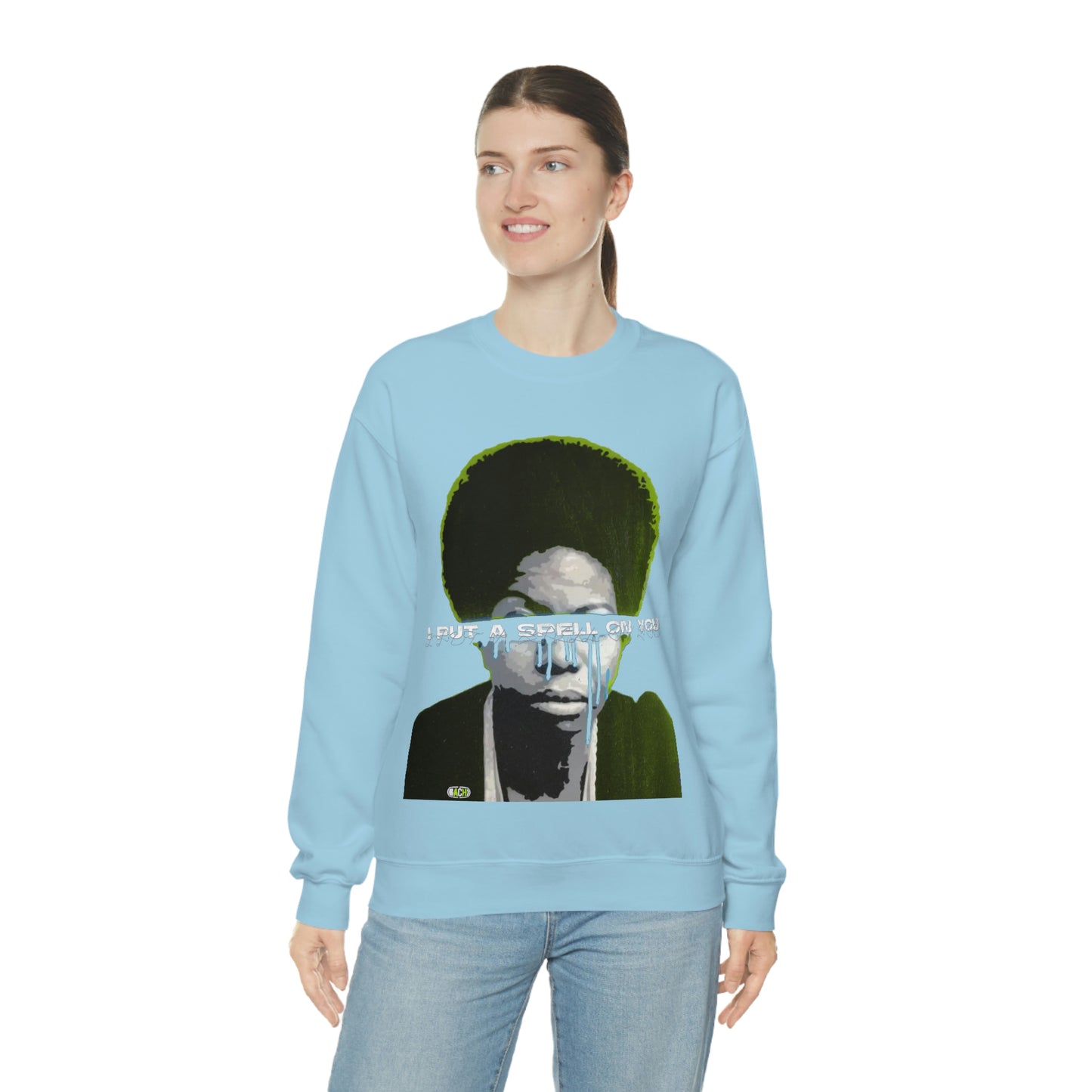 Vintage Soul Music Graphic Sweatshirt - Female Jazz Portrait Print (Bachi)