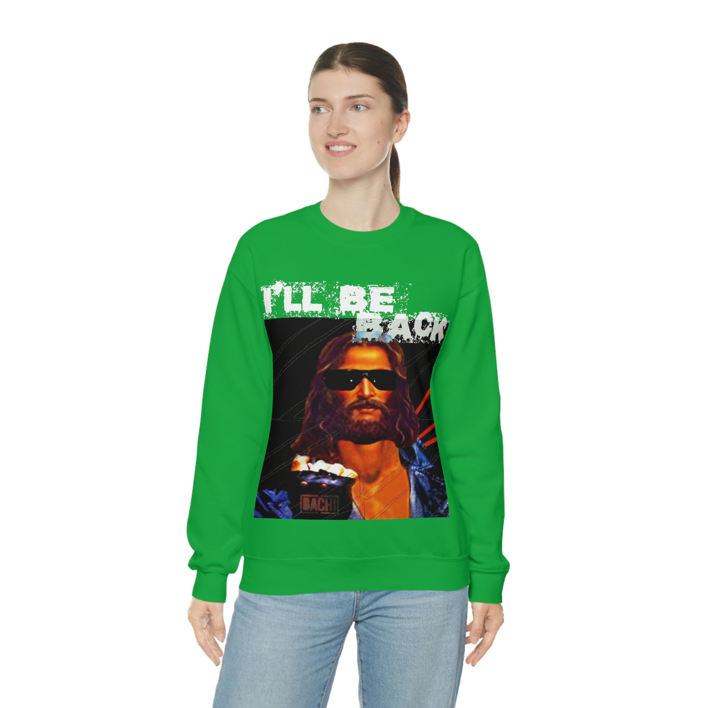 Oversized Graphic Sweatshirt - 80s Sci-Fi Cinema Parody Streetwear (Bachi)