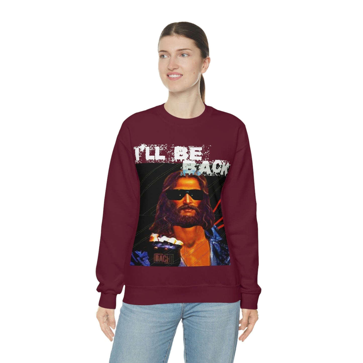 Oversized Graphic Sweatshirt - 80s Sci-Fi Cinema Parody Streetwear (Bachi)