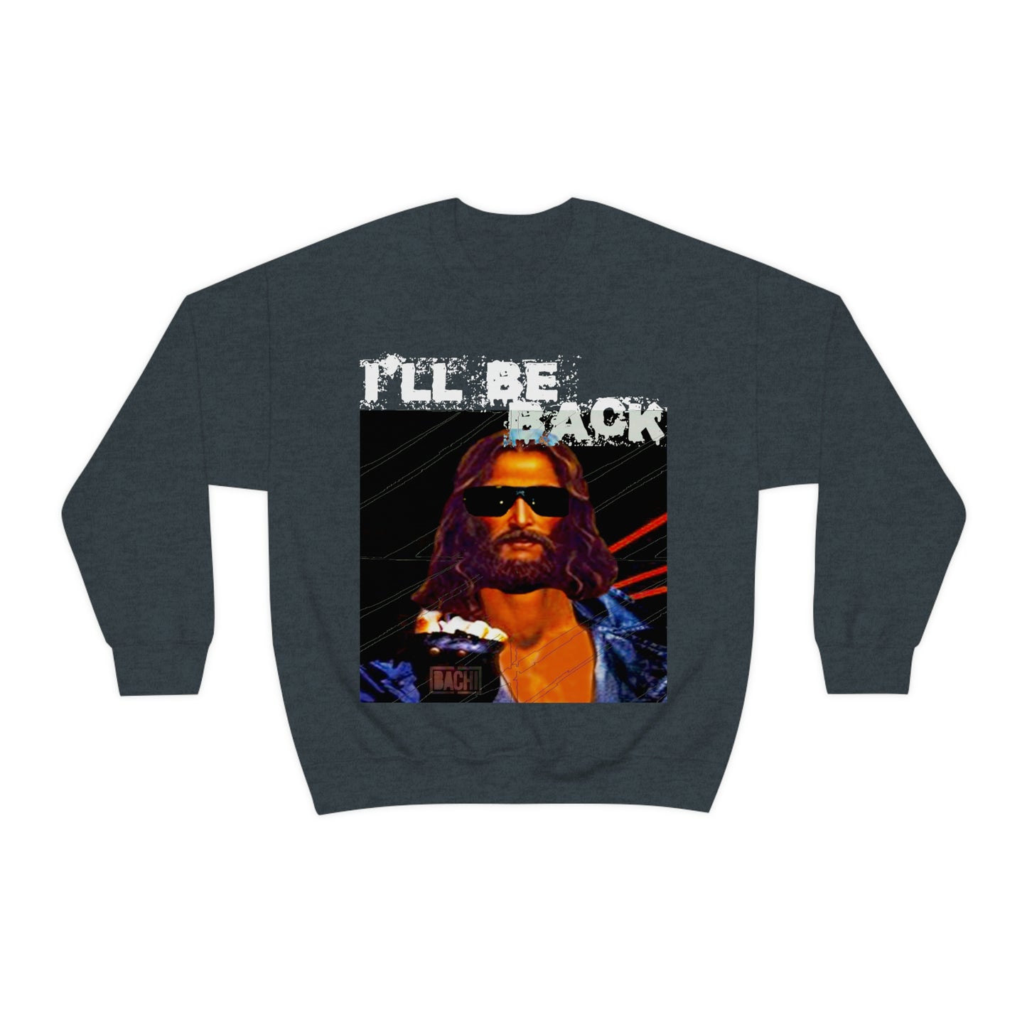 Oversized Graphic Sweatshirt - 80s Sci-Fi Cinema Parody Streetwear (Bachi)